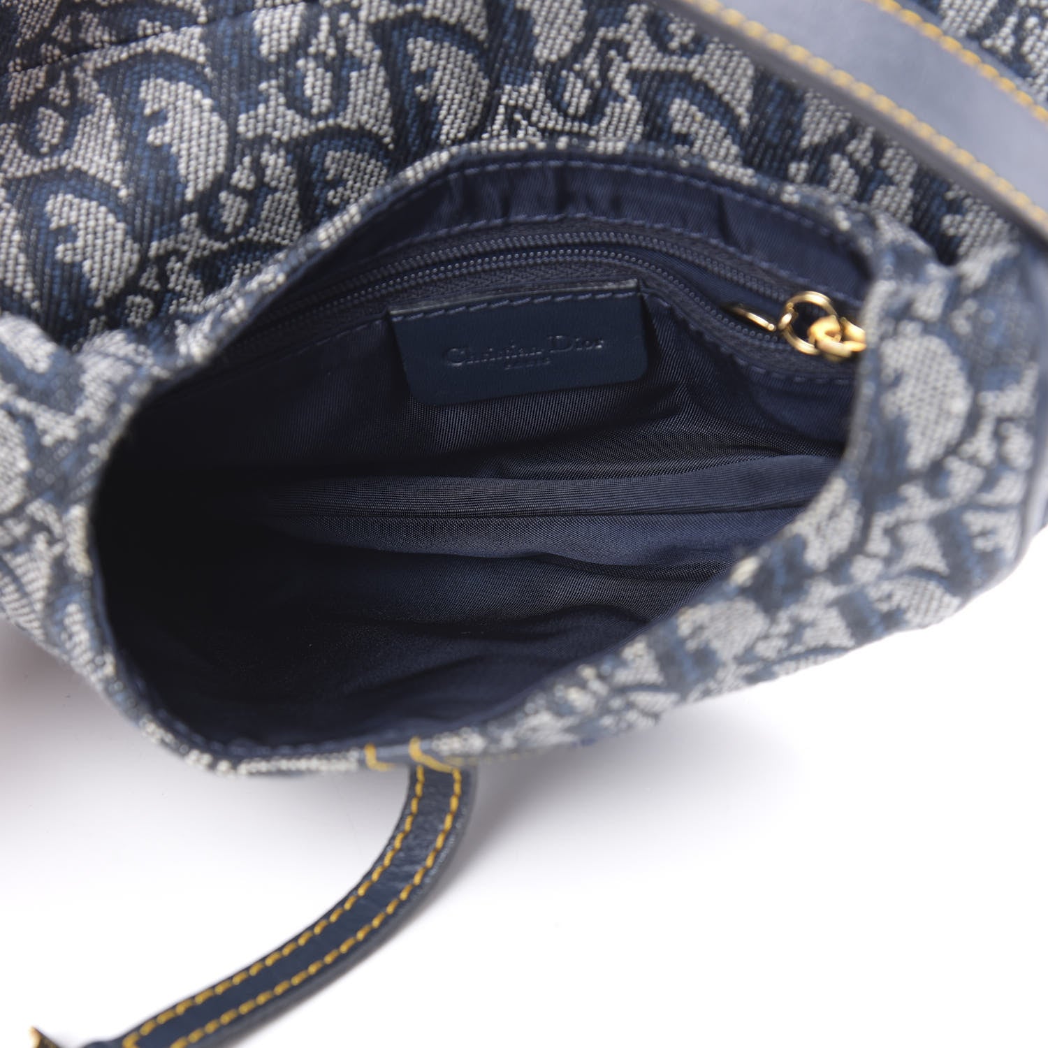 Christian Dior Monogram Mini Saddle Bag Blue 5 of 15