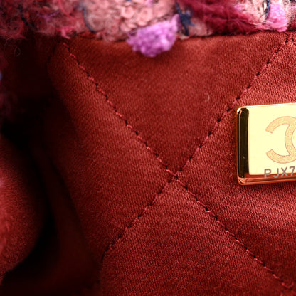 Chanel Tweed Quilted Chanel 22 Pink Burgundy 9 of 16