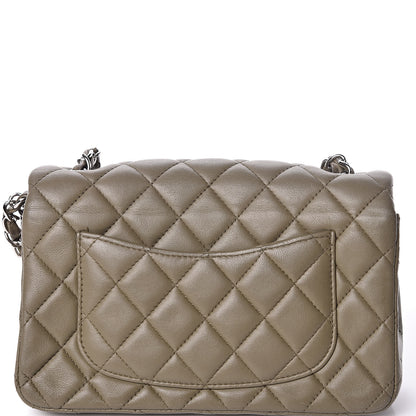 Chanel Lambskin Quilted Mini Rectangular Flap Khaki 8 of 16