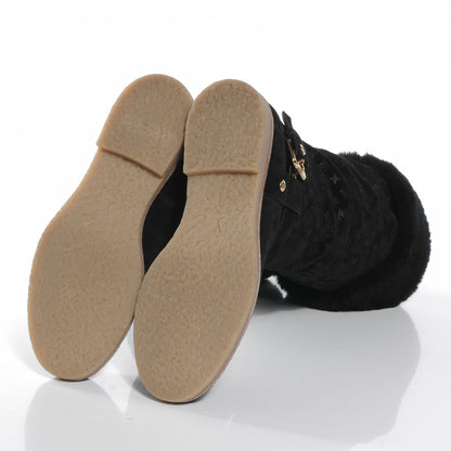 Louis Vuitton Suede Fauvist High Boots 36 Black 5 of 6