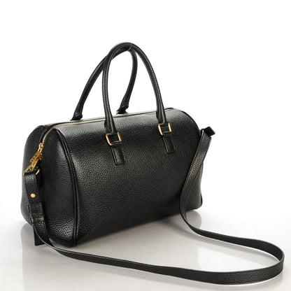 Saint Laurent Grained Calfskin Classic Duffle 6 Black 3 of 7