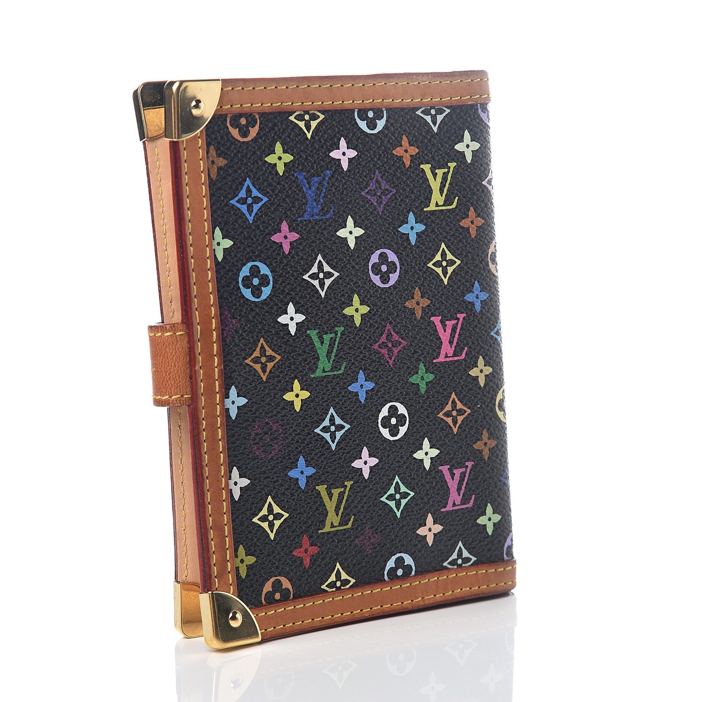 Monogram Multicolor Small Ring Agenda Cover Black