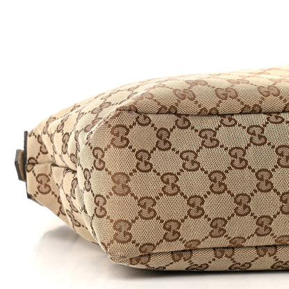Gucci Monogram Medium Horsebit Chain Hobo Off White 8 of 12