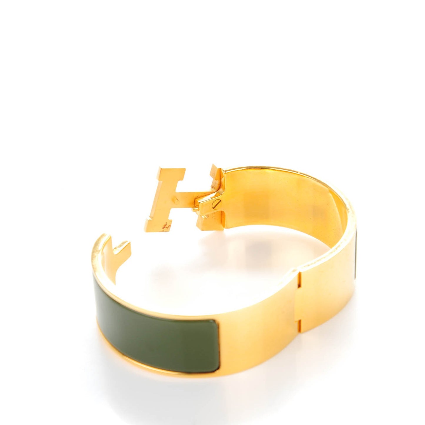 Enamel Wide Clic Clac H Bracelet PM Loden