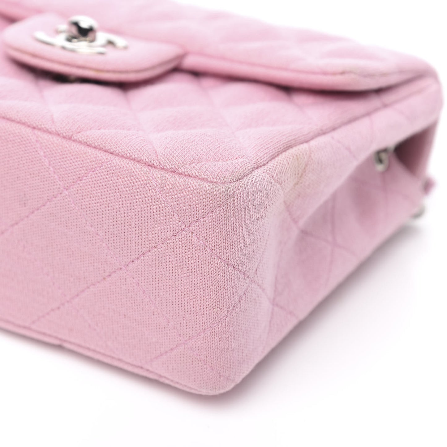 Jersey Quilted Mini Square Flap Pink