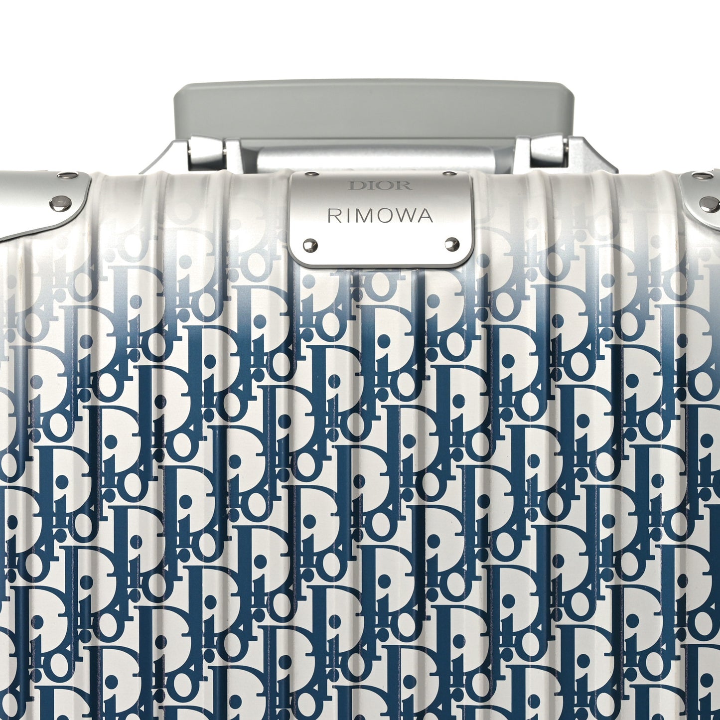 X RIMOWA Aluminum Gradient Carry On Luggage Blue Multi