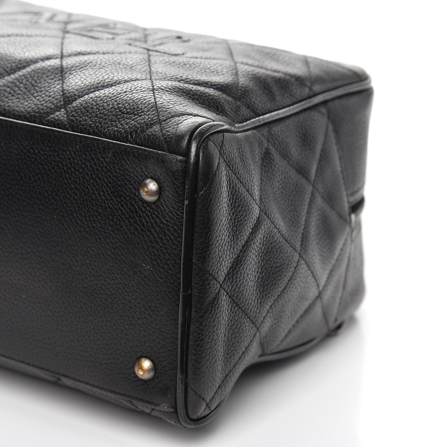 Caviar Patent Large Bowler Black
