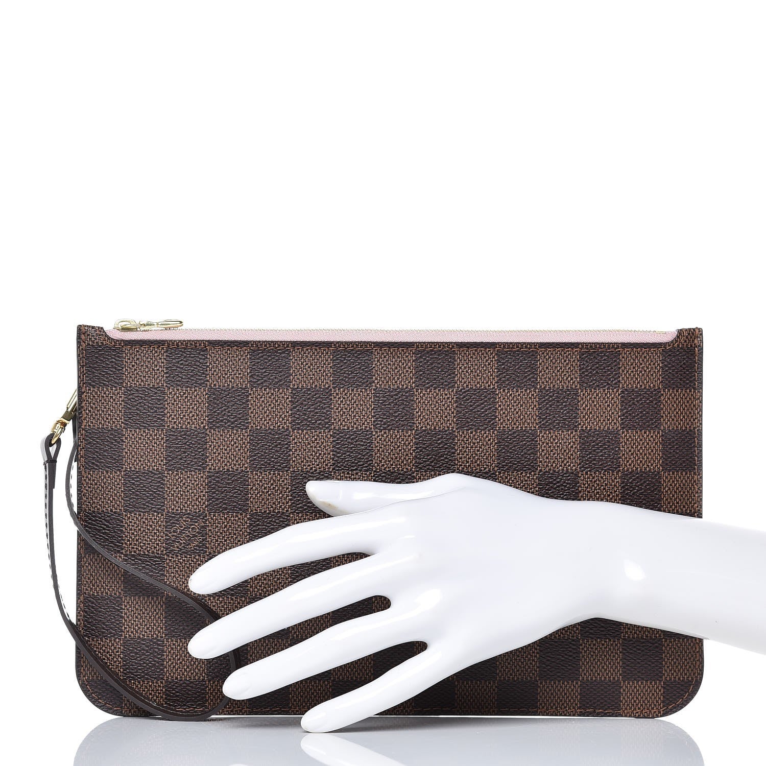 Louis Vuitton Damier Ebene Neverfull MM GM Pochette Rose Ballerine 2 of 7