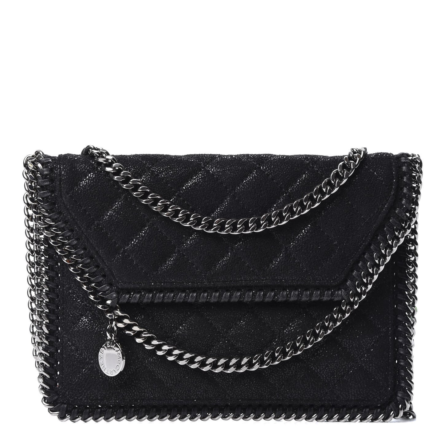 Shaggy Deer Quilted Mini Falabella Crossbody Black