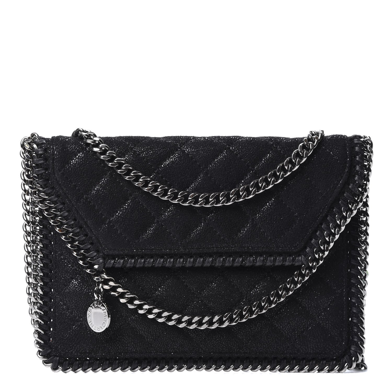 Stella McCartney Shaggy Deer Quilted Mini Falabella Crossbody Black 1 of 9
