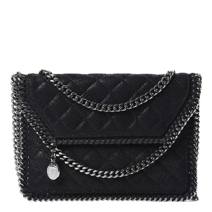 Stella McCartney Shaggy Deer Quilted Mini Falabella Crossbody Black 1 of 9