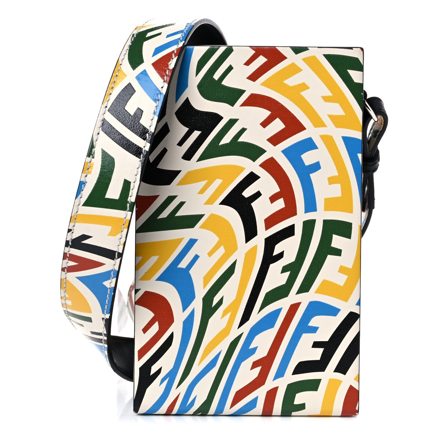 Fendi X SARAH COLEMAN Vitello Grace Light FF Vertigo Box Bag White Ice Multicolor 1 of 10