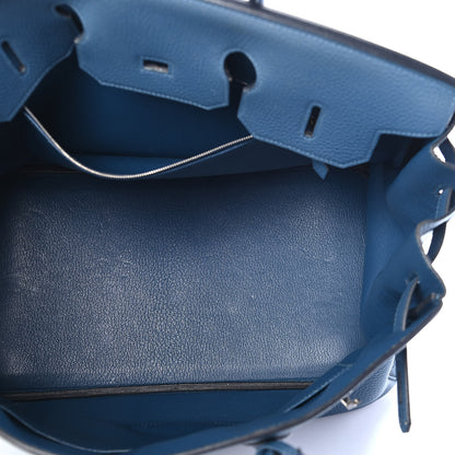 Hermes Taurillon Clemence Birkin 35 Bleu Thalassa 5 of 10
