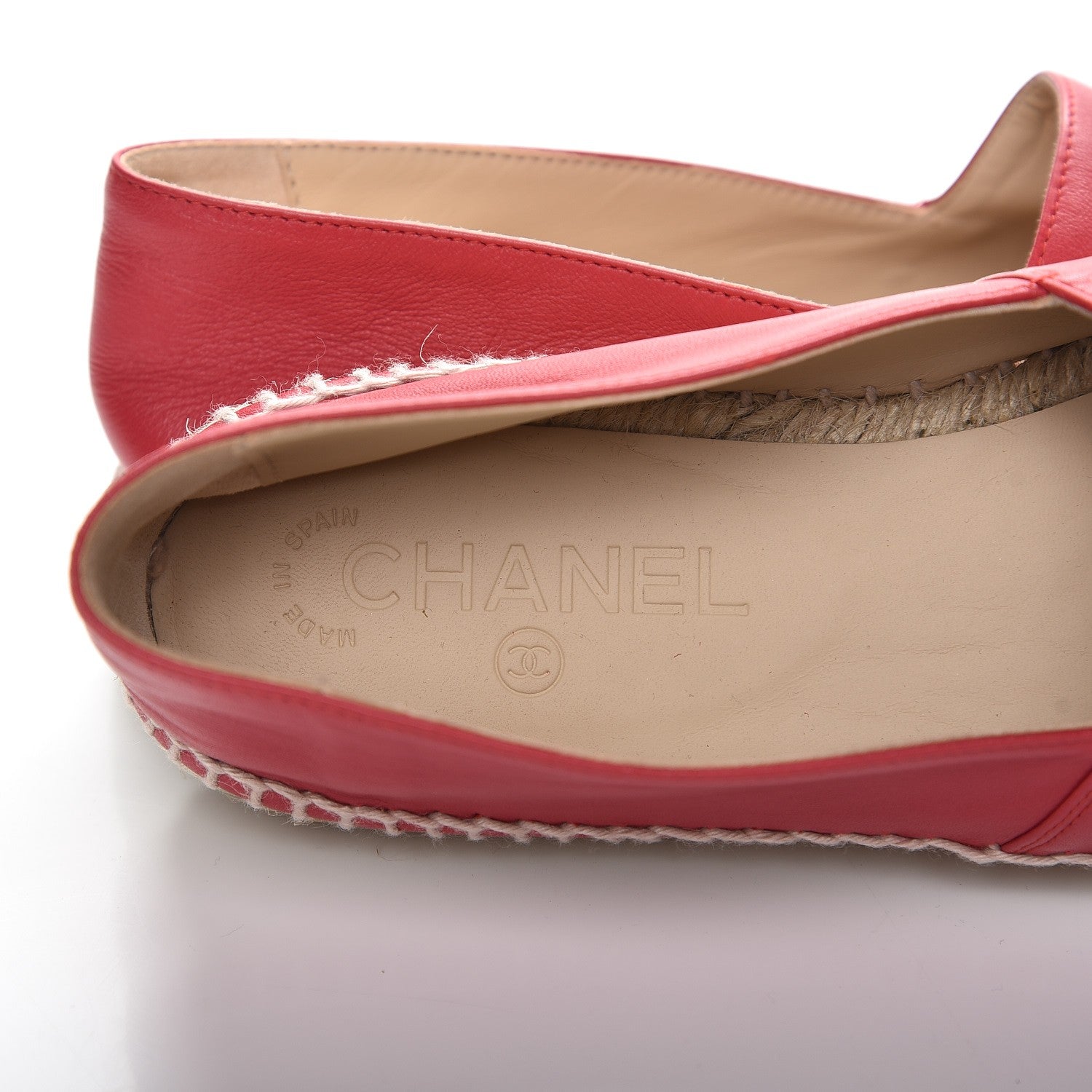 Chanel Lambskin CC Espadrilles 39 Red 6 of 10