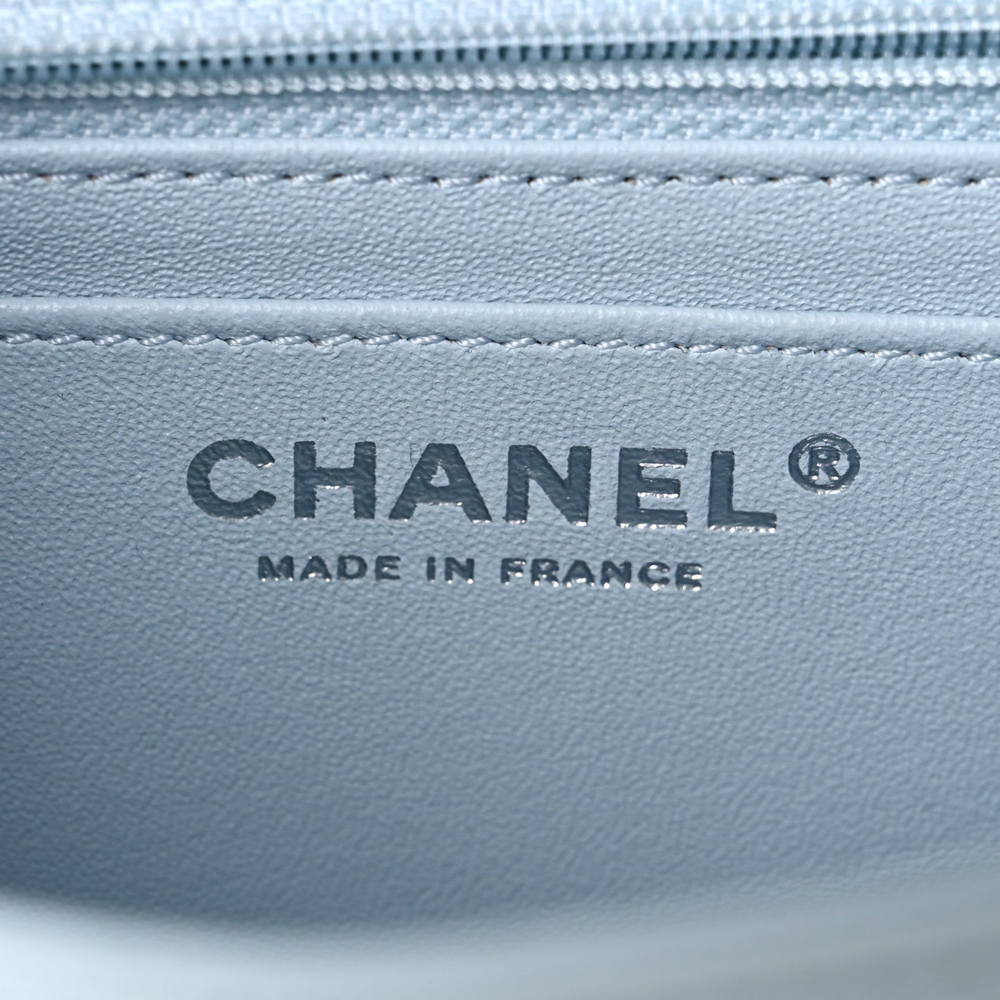 Aged Calfskin Chevron Quilted 2.55 Reissue Mini Flap Light Blue