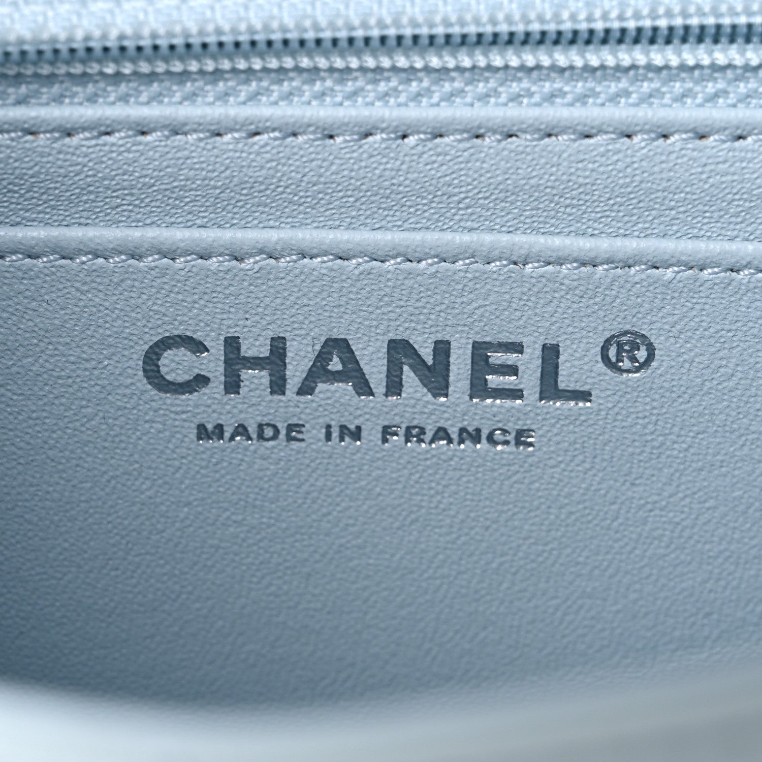Chanel Aged Calfskin Chevron Quilted 2.55 Reissue Mini Flap Light Blue 6 of 10