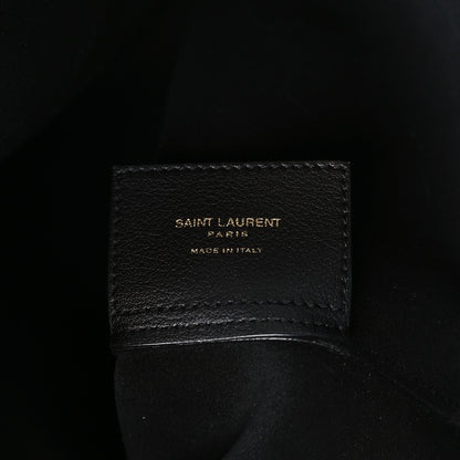 Saint Laurent Calfskin Toy Shopping Tote Black 6 of 9