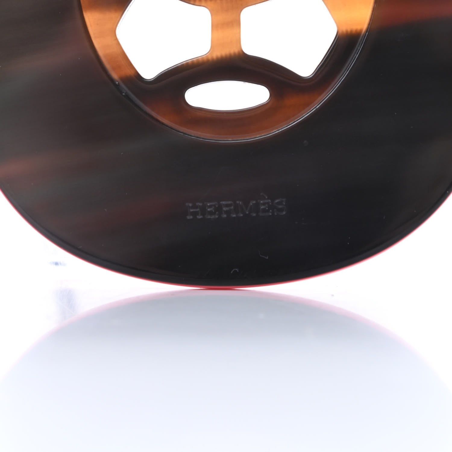Hermes Buffalo Horn Lacquer Lift Necklace Rose Bubble Gum 4 of 6