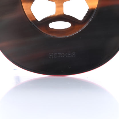 Hermes Buffalo Horn Lacquer Lift Necklace Rose Bubble Gum 4 of 6