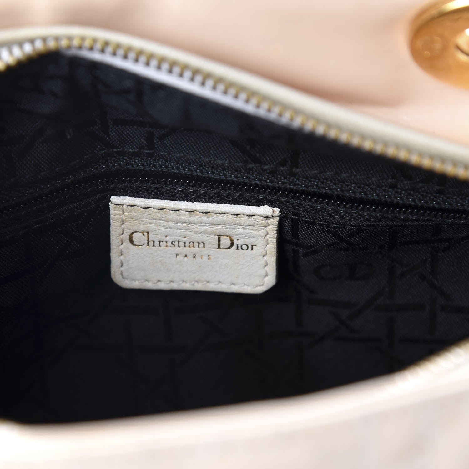 Christian Dior Patent Cannage Medium Lady Dior Beige 8 of 10