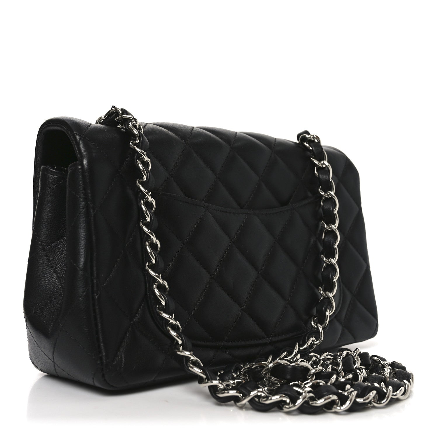Chanel Lambskin Quilted Mini Rectangular Flap Black 3 of 11