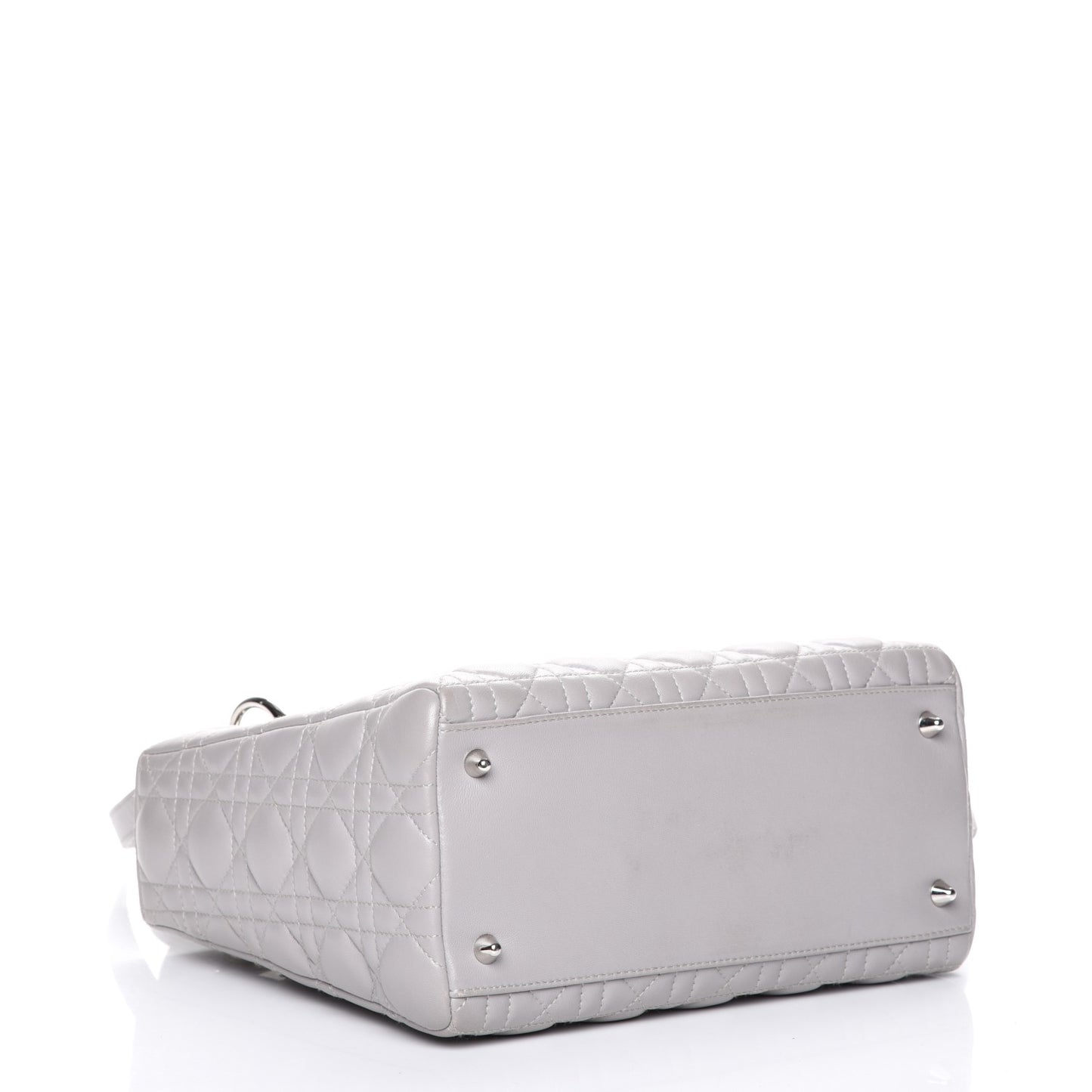 Lambskin Cannage Medium Lady Dior Grey