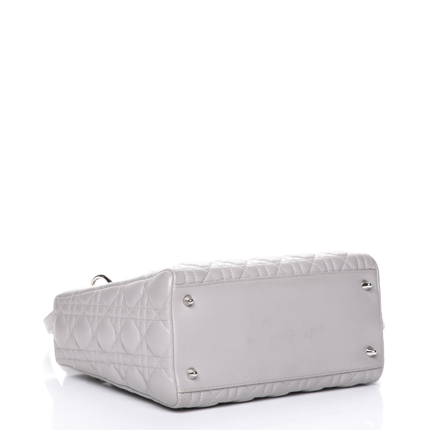 Christian Dior Lambskin Cannage Medium Lady Dior Grey 5 of 8
