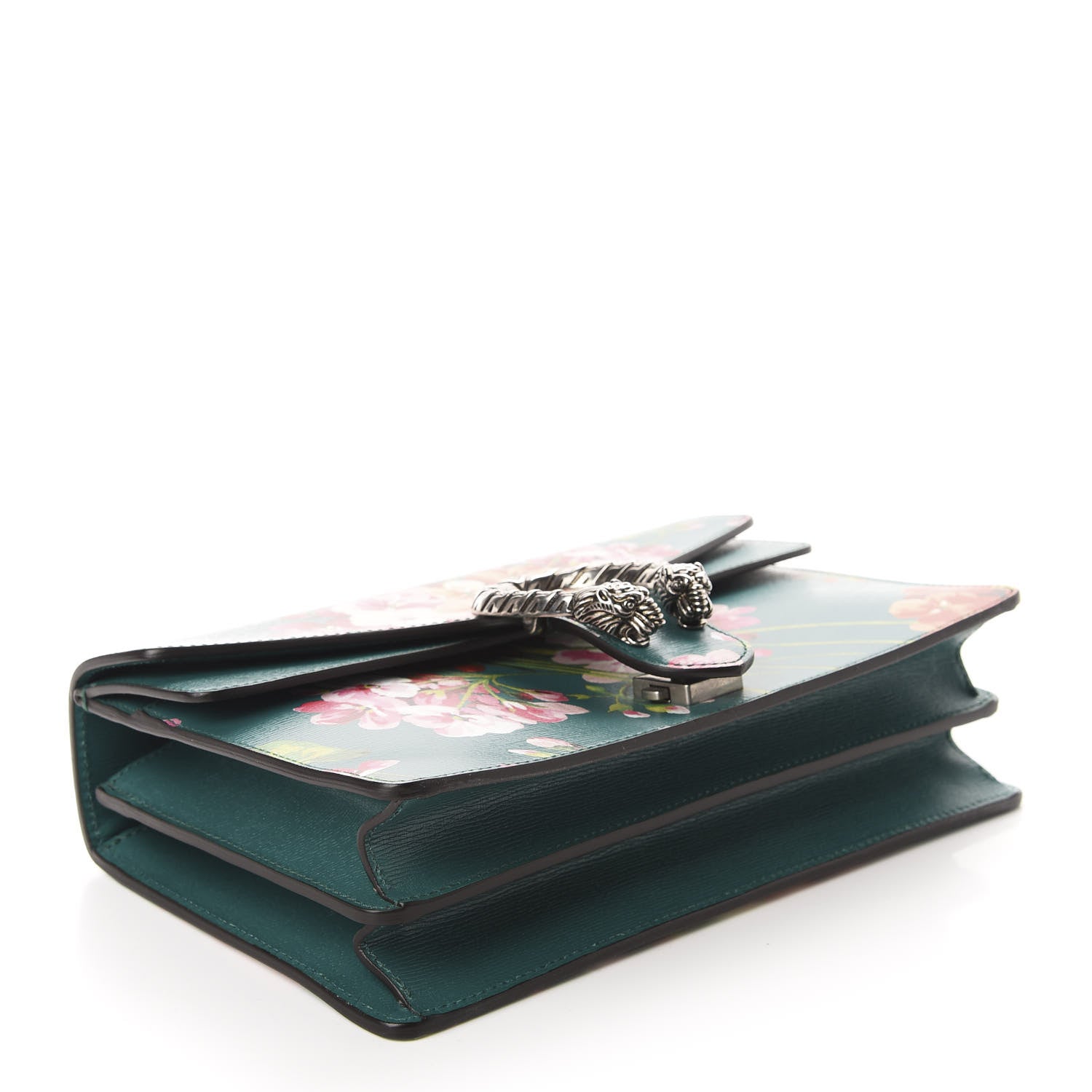 Gucci Calfskin Blooms Print Small Dionysus Shoulder Bag Bright Emerald Multicolor 4 of 10