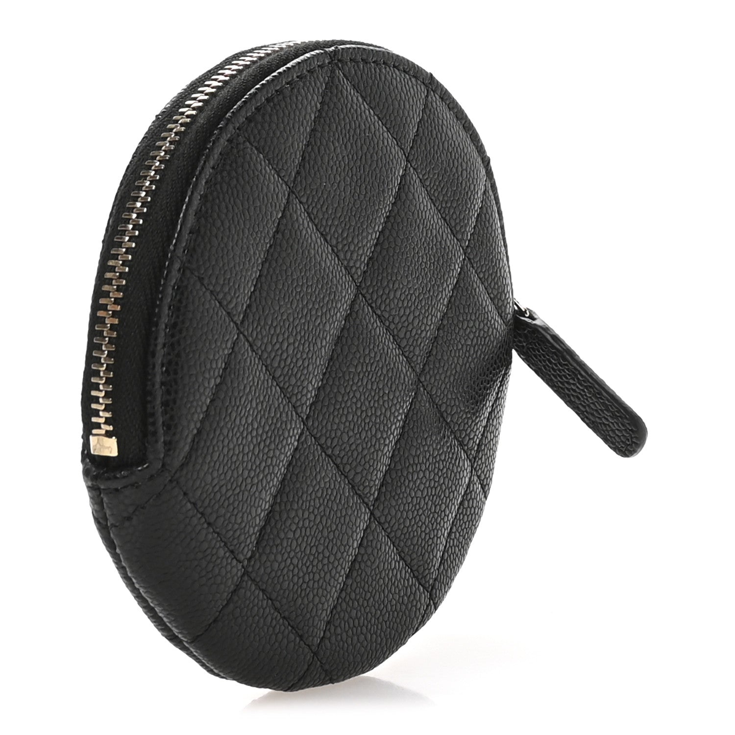 Chanel Caviar Quilted Zip Around Classic Coin Purse Black 3 of 8