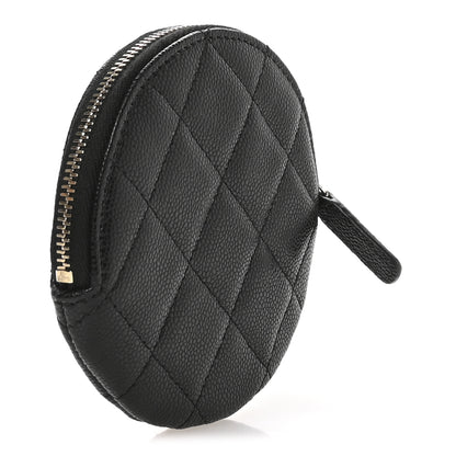 Chanel Caviar Quilted Zip Around Classic Coin Purse Black 3 of 8