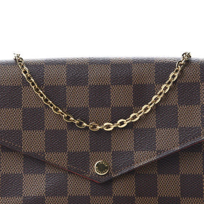 Louis Vuitton Damier Ebene Pochette Felicie Chain Wallet 10 of 10