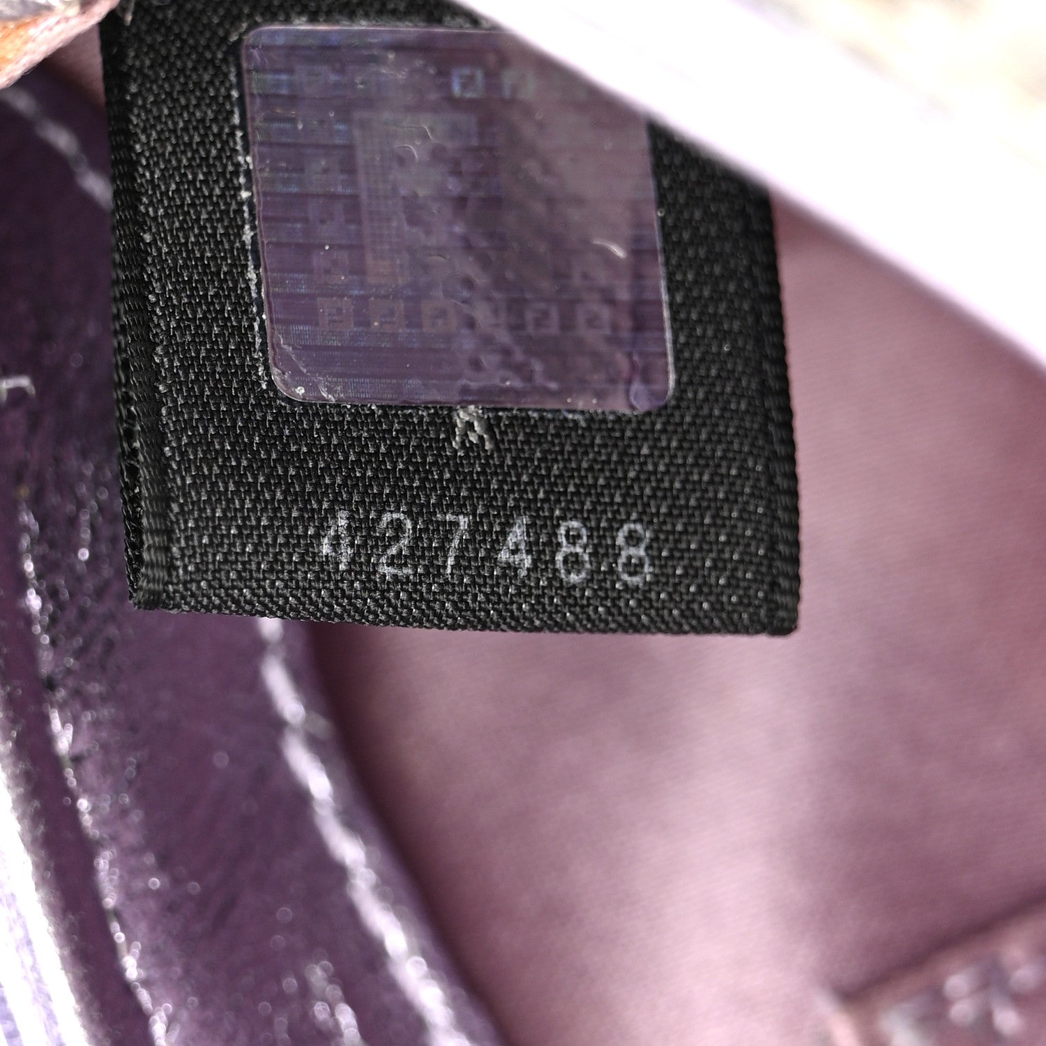 Fendi Snakeskin Nylon Vanity Mirror Clutch Transparent 7 of 14