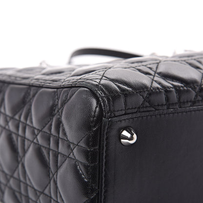 Christian Dior Lambskin Cannage Large Lady Dior Black 10 of 17