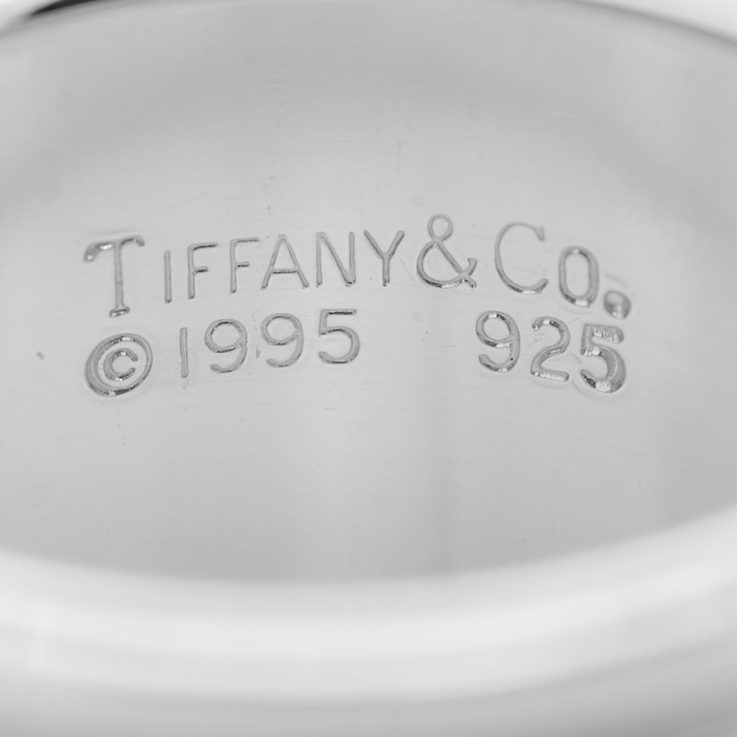 Tiffany Sterling Silver 12mm Atlas Band Ring 54 7 4 of 4