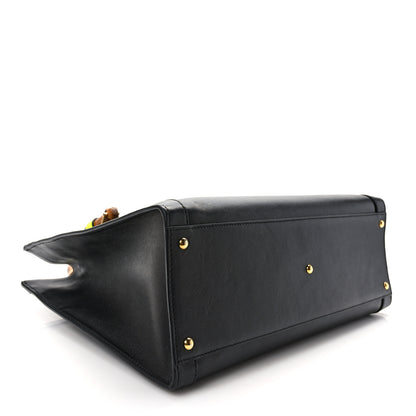 Gucci Calfskin Medium Diana Tote Bag Black Yellow Fluo 4 of 9