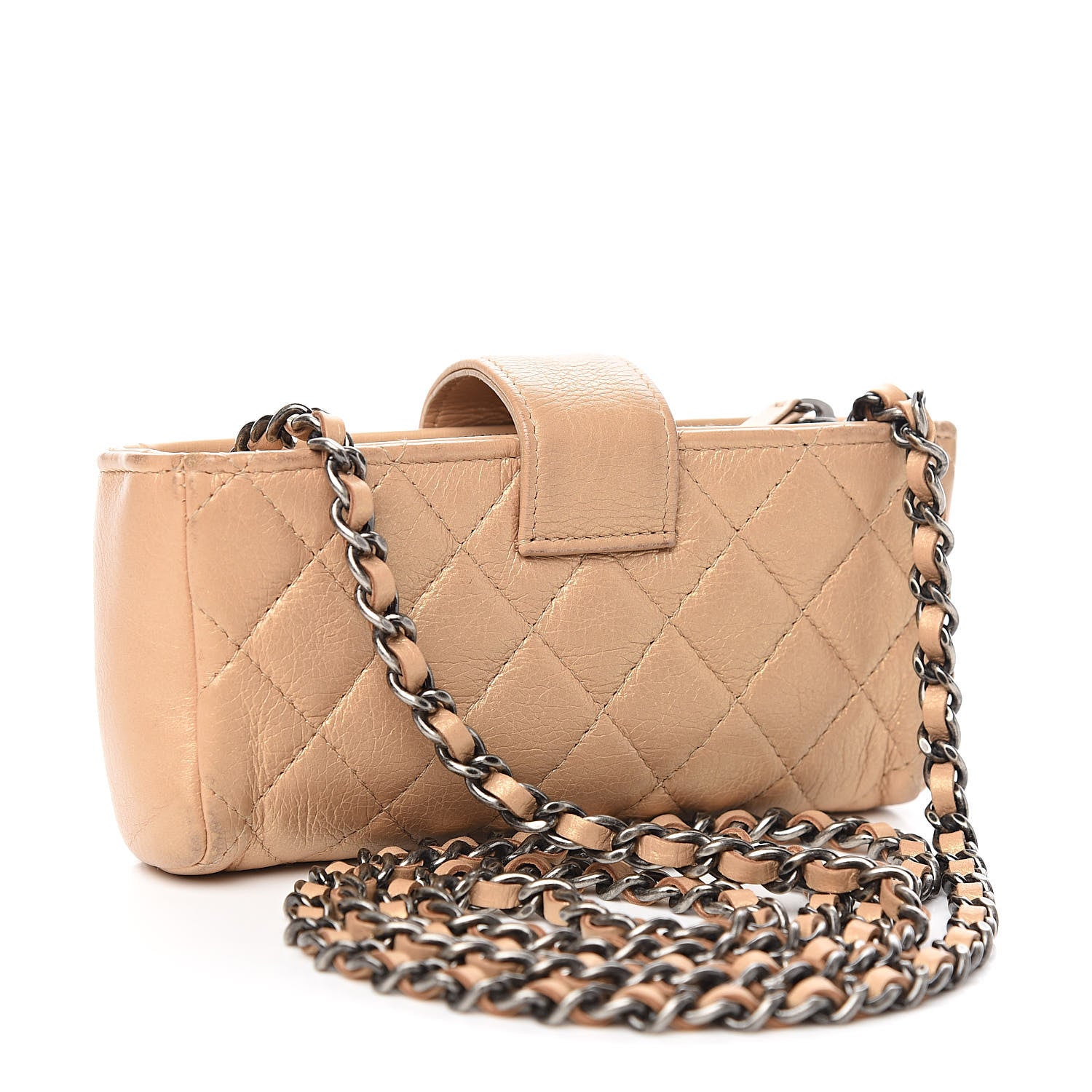 Chanel Metallic Aged Calfskin Lucky Charms 2.55 Reissue Mini Clutch With Chain Beige 3 of 13