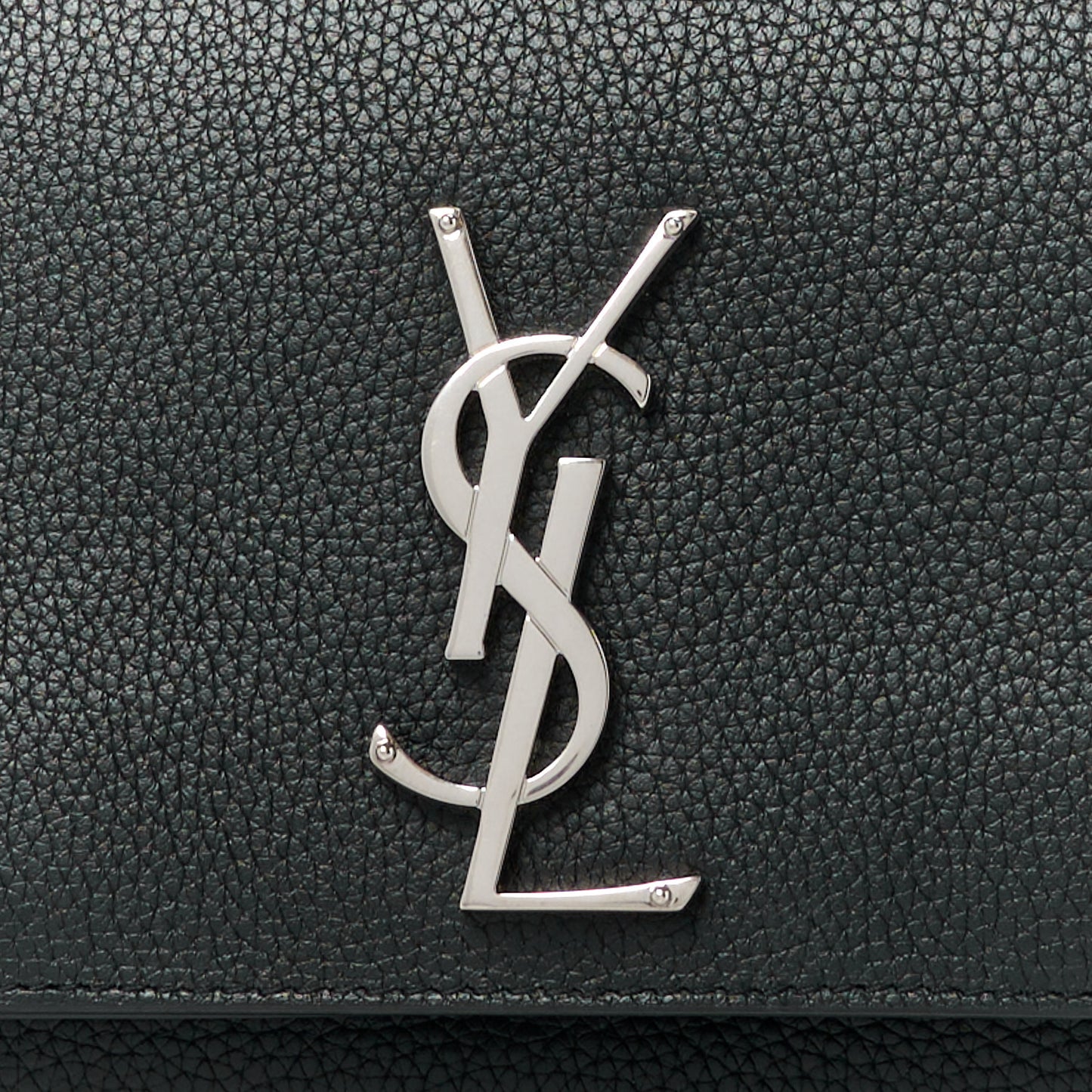 SAINT LAURENT Grained Calfskin Medium Monogram Sunset Crossbody Black