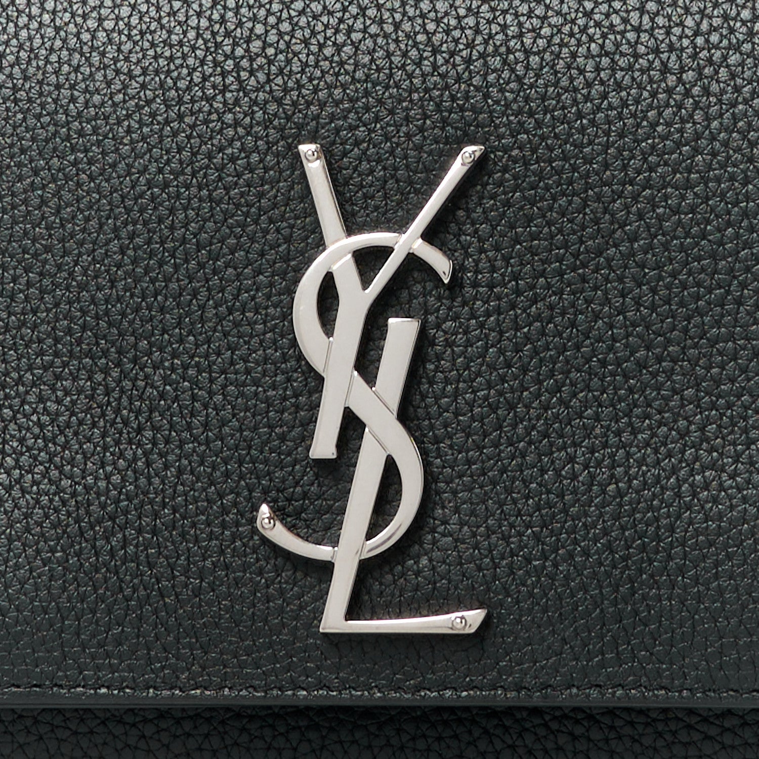 Saint Laurent SAINT LAURENT Grained Calfskin Medium Monogram Sunset Crossbody Black 9 of 11