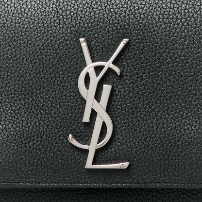 Saint Laurent SAINT LAURENT Grained Calfskin Medium Monogram Sunset Crossbody Black 9 of 11