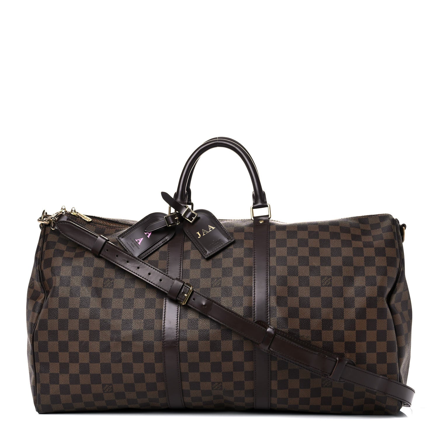 Louis Vuitton Damier Ebene Keepall Bandouliere 55 1 of 25