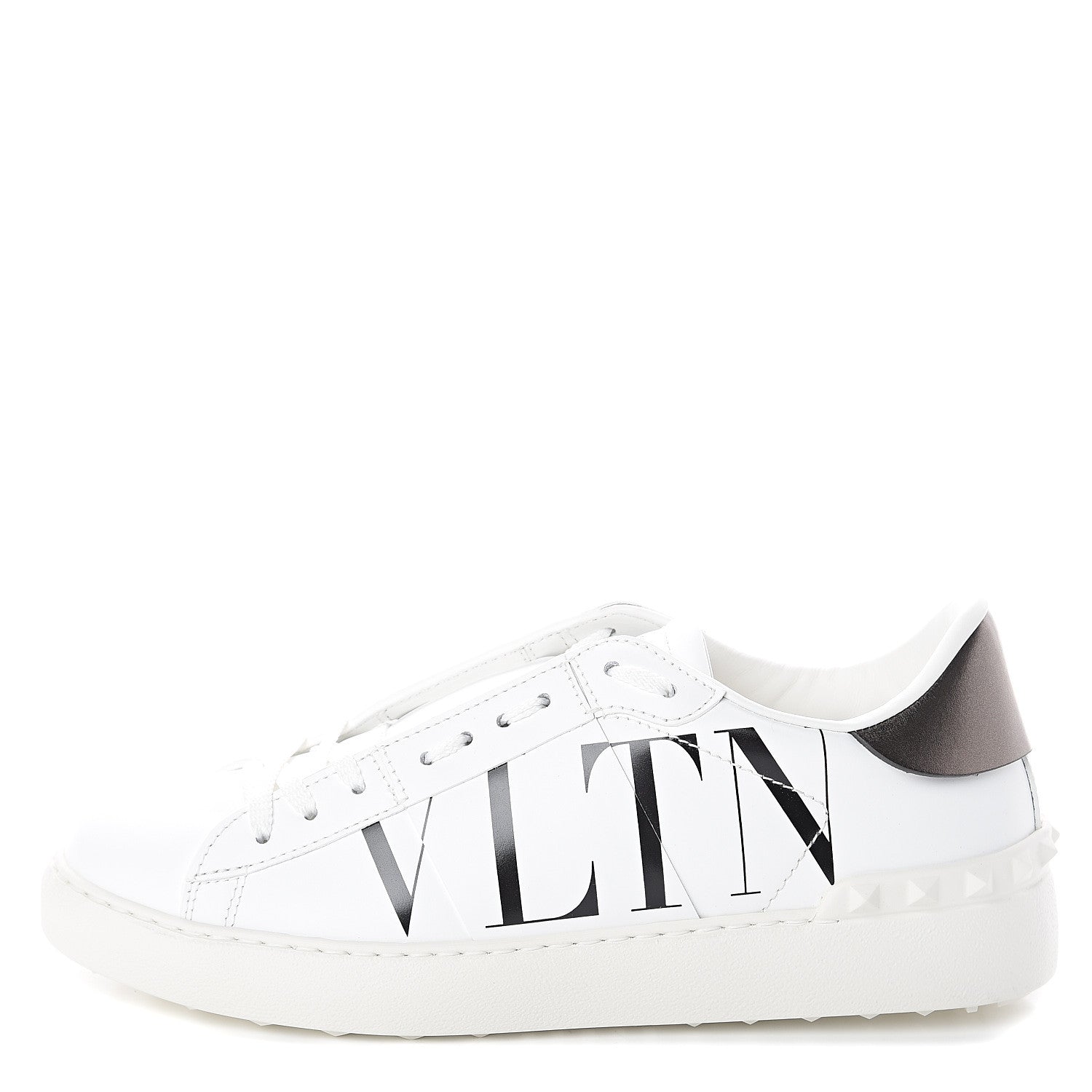 Valentino Garavani Calfskin VLTN Rockstud Open Sneakers 38 White 1 of 7