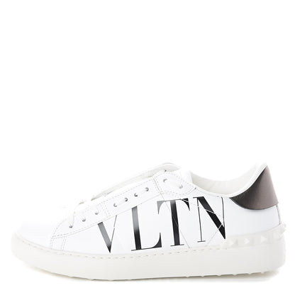 Valentino Garavani Calfskin VLTN Rockstud Open Sneakers 38 White 1 of 7