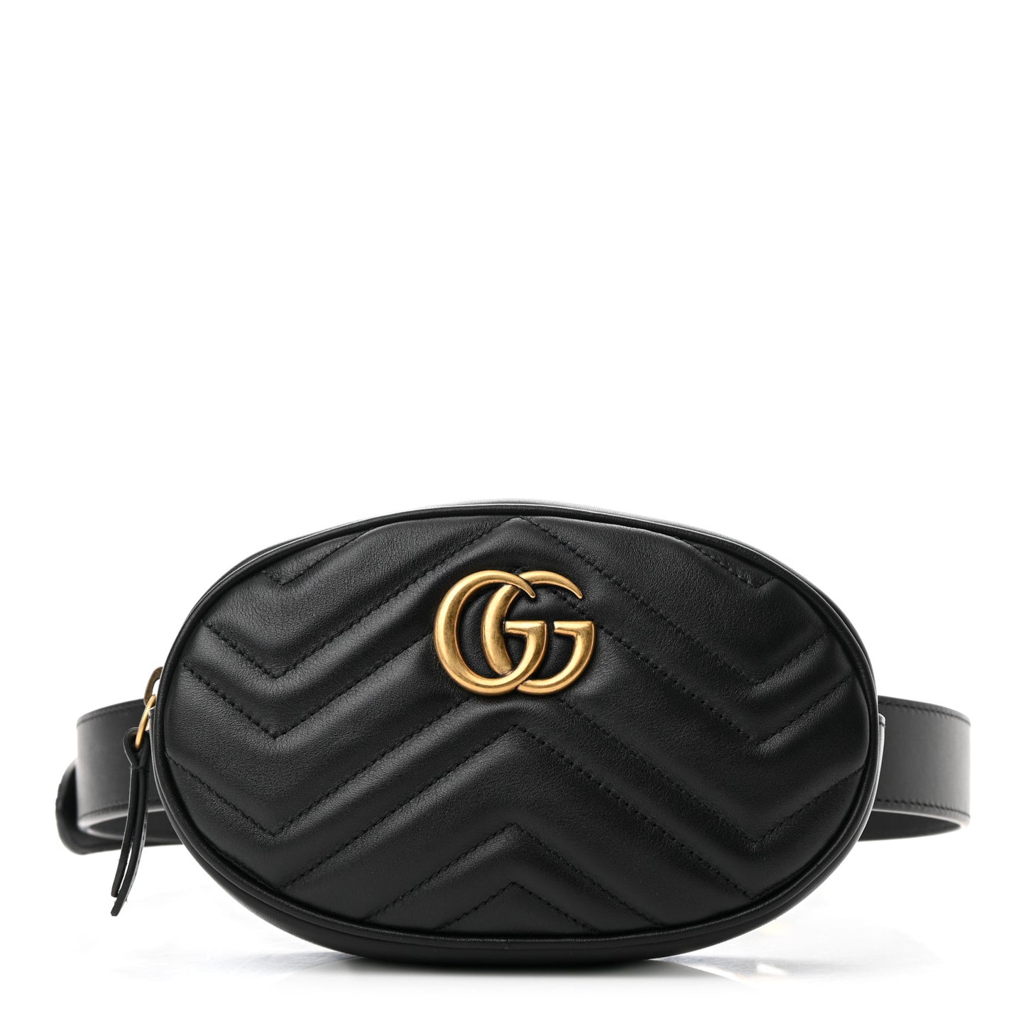 Calfskin Matelasse GG Marmont Belt Bag 85 34 Black
