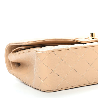 Chanel Caviar Quilted Medium Double Flap Beige 8 of 9