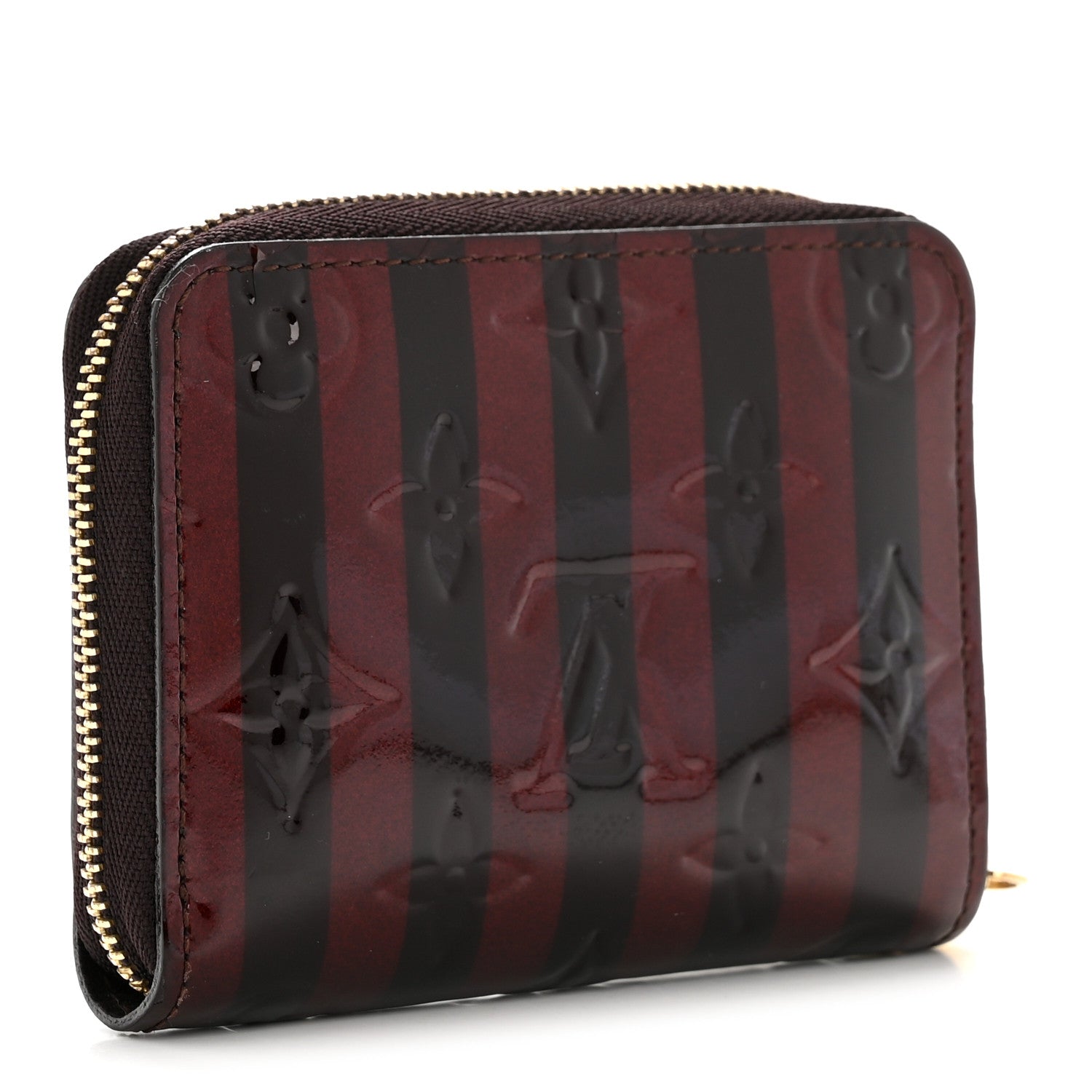 Louis Vuitton Vernis Rayures Zippy Coin Purse Amarante 3 of 9