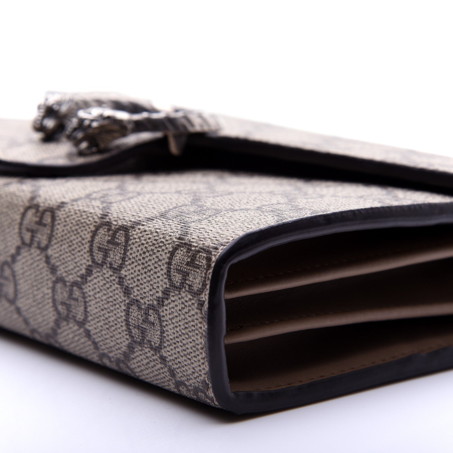 Gucci GG Supreme Monogram Mini Dionysus Chain Wallet Beige Taupe 6 of 9