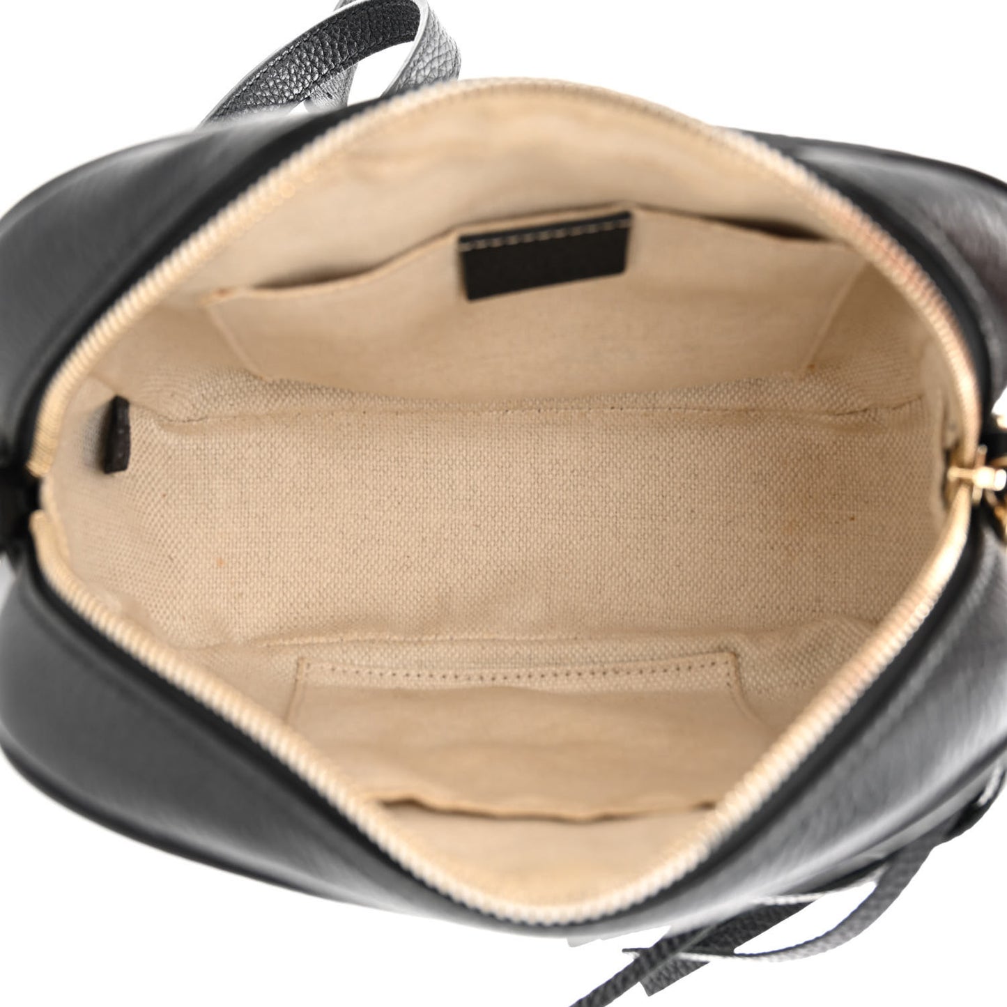 Pebbled Calfskin Small Soho Disco Bag Black