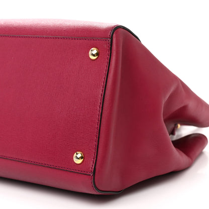 Fendi Vitello Elite Flamingo Regular 2Jours Tote Amarena 11 of 14