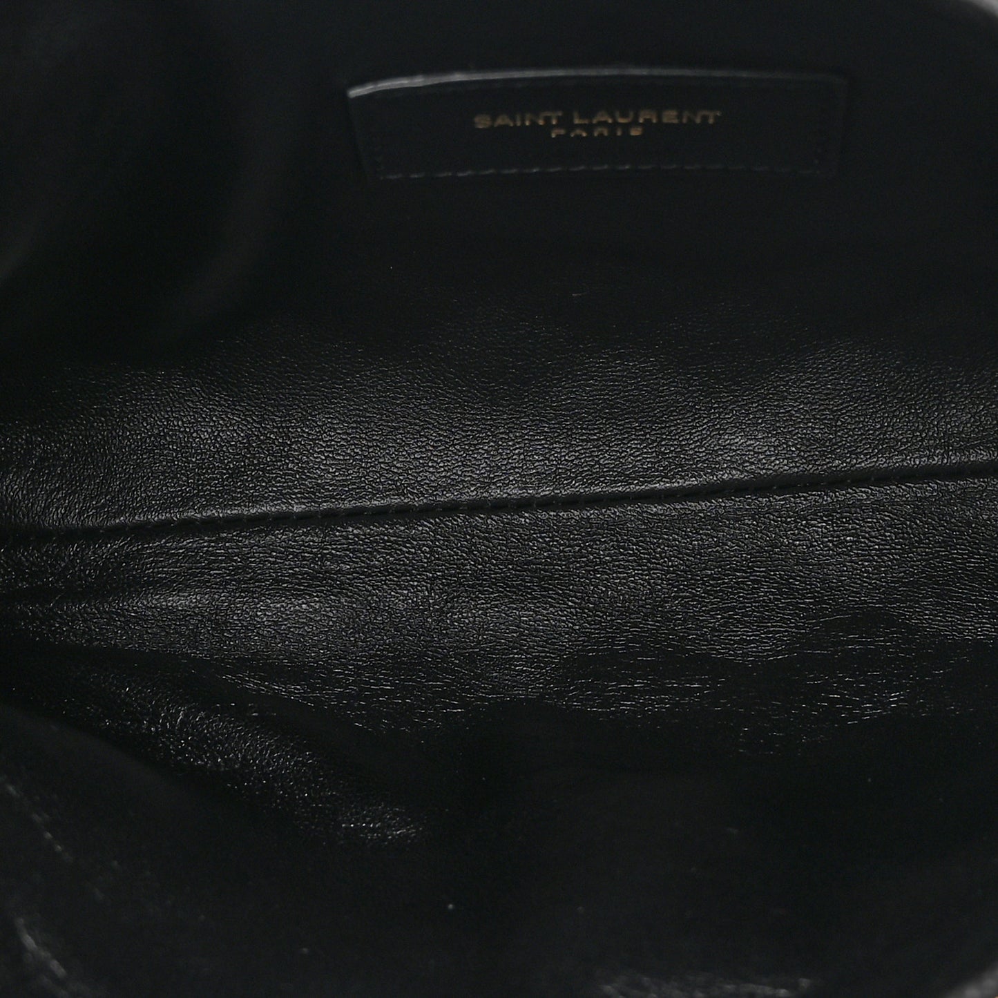 Lambskin Quilted Gaby Zipped Pouch Black