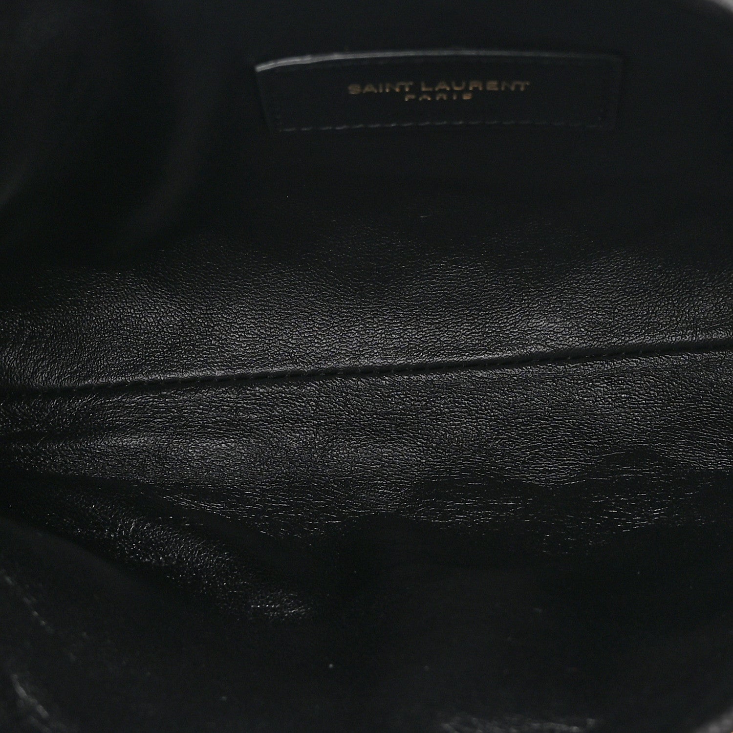 Saint Laurent Lambskin Quilted Gaby Zipped Pouch Black 5 of 9